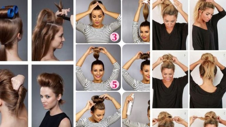 chignons faciles tutos