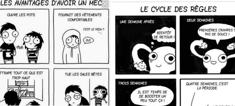 mini BD filles dessins humour