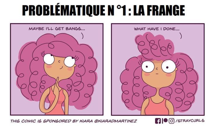 dessins problèmes filles cheveux bouclés