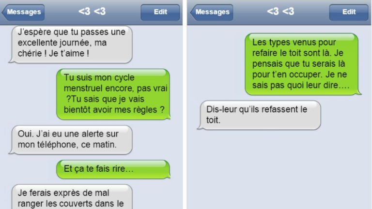 textos de couples hilarants SMS