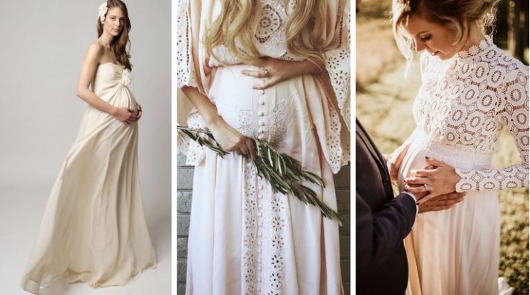 robes de mariée de grossesse femme enceinte