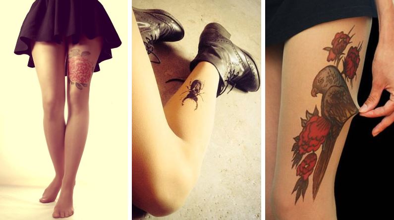 collants tatoués imitation tatouage insolites mode