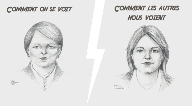 expérience Dove portraits femmes illustrations dessins avant apres