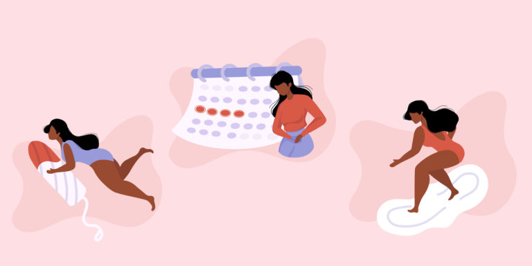 femme tampon serviette règles calendrier avantages pertes menstruelles cycle