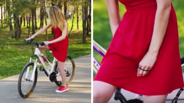 faire du vélo en jupe