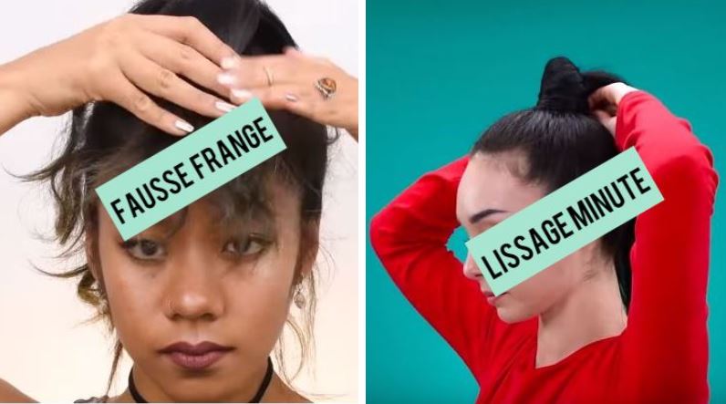 astuces coiffure frange