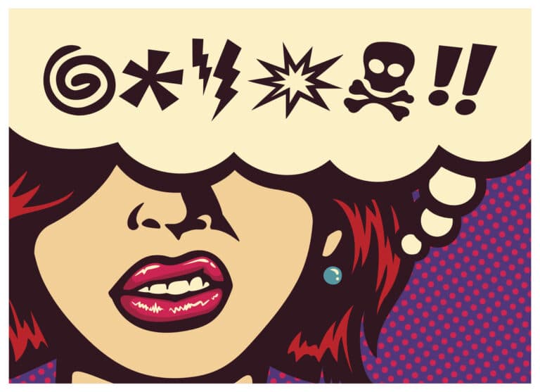 Pop art rupture dessin BD illustration énerver femme énervée phrases