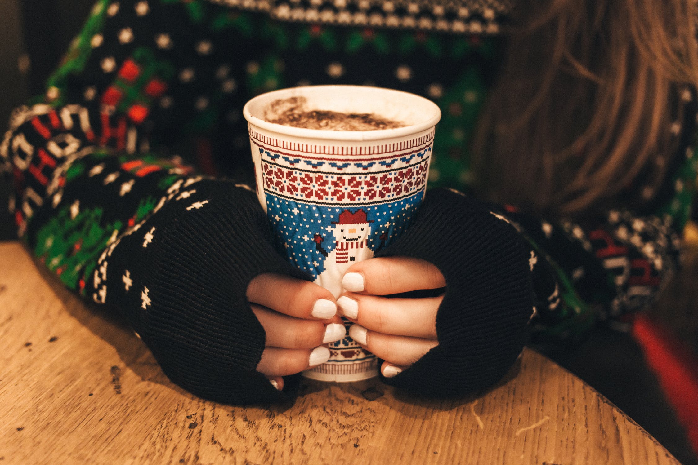 pull Noel chocolat chaud