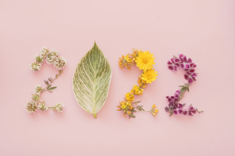 2022 bonnes résolutions nouvelle année an beauté fleurs