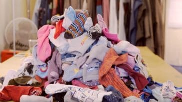 Chaussettes orphelines tri recycler
