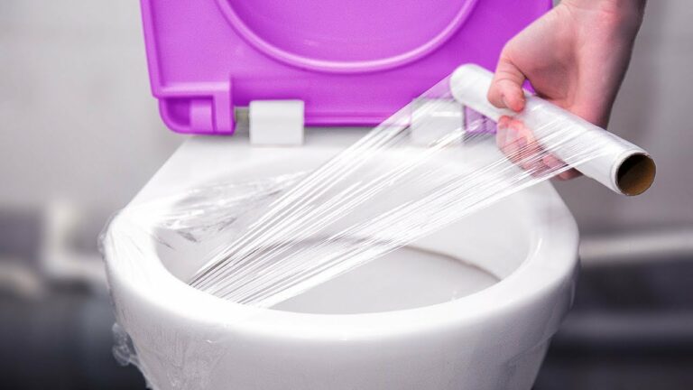 ménage corvée toilettes wc papier film plastique astuces