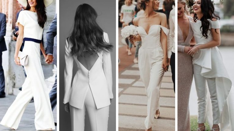 tenues mariage mariée pantalon costume