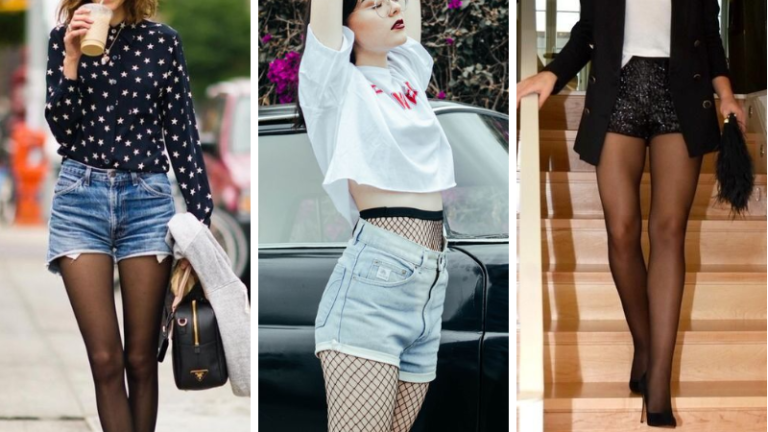 looks style collants et short mode