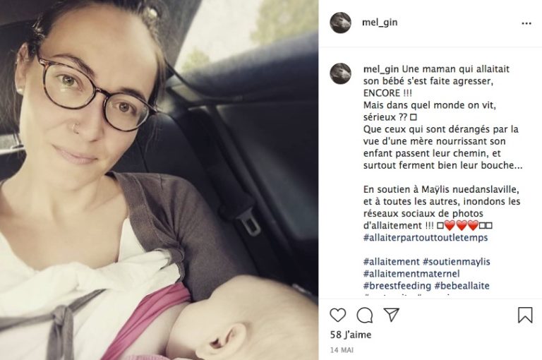 allaitement instagram femme giflée