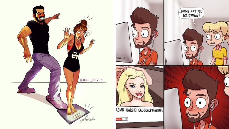 vie en couple dessins humour illustrations