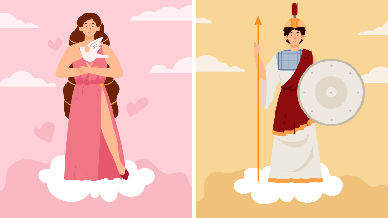 déesse grecque Artémis Athéna Aphrodite test