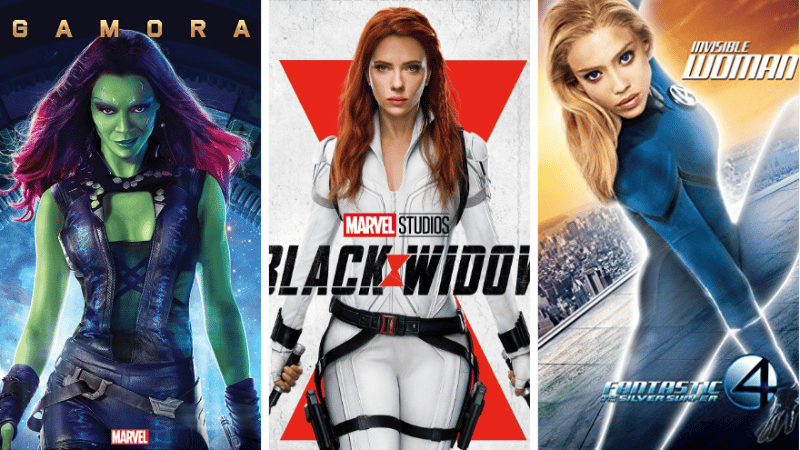 super heroine Marvel test personnages film femmes