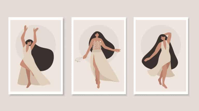 danse femme pratique sportive wutao nature dessin illustrations