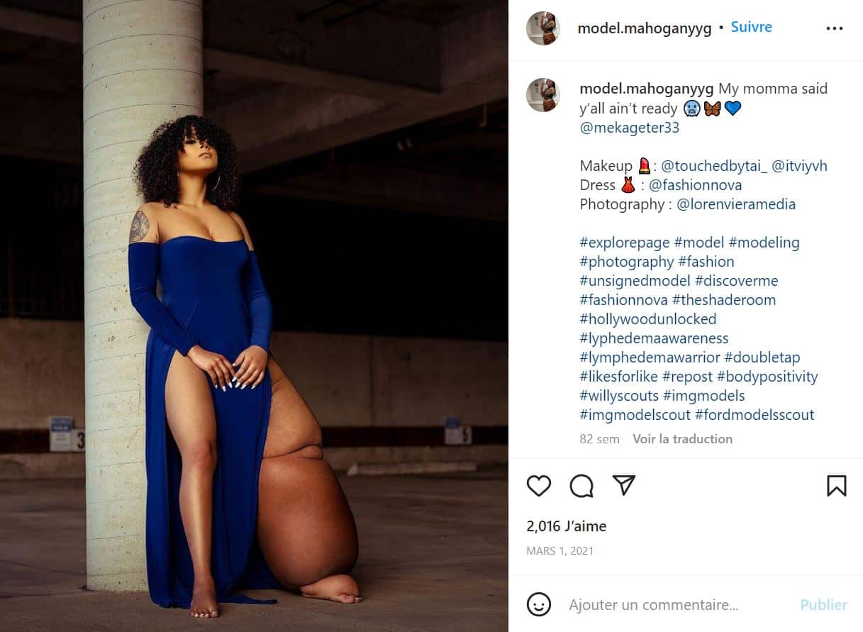 Mahogany Geter mannequin jambe obèse