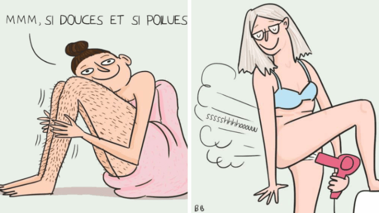 dessins filles hiver humour illustrations froid