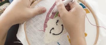 punch needle technique broderie déco diy broder