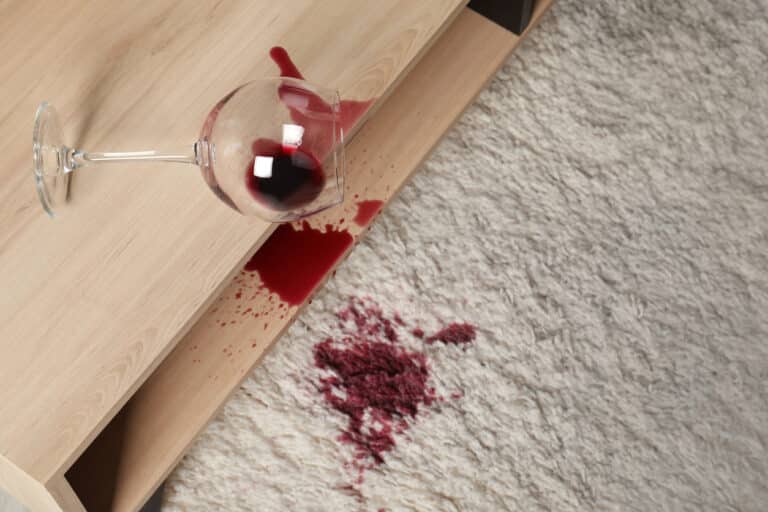 tache de vin rouge verre tapis