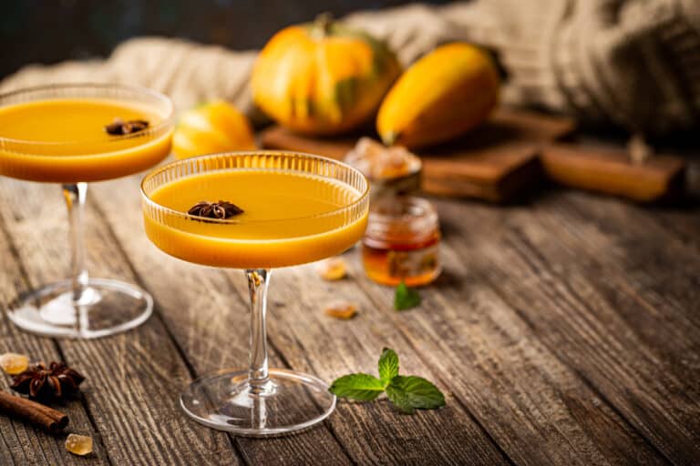 cocktails verre courge potiron citrouille recette Halloween