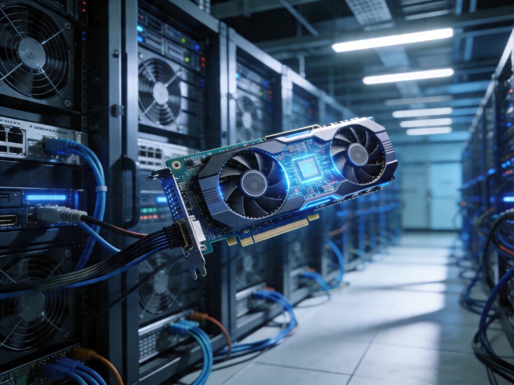 Créateur utilisant une intelligence artificielle pour générer une image
