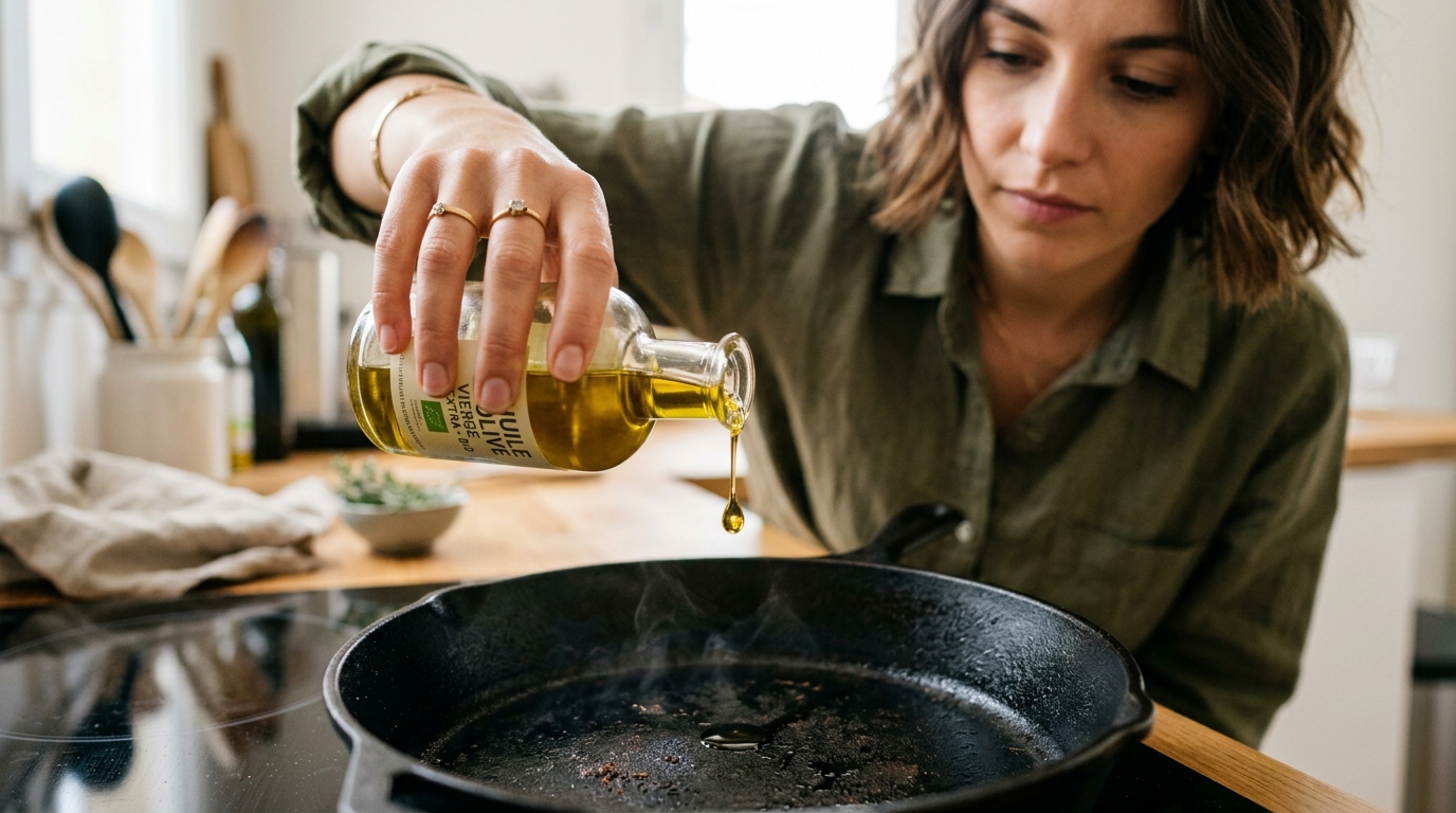 Je saisissais tout à l&rsquo;huile d&rsquo;olive à feu vif toute ma vie jusqu&rsquo;à ce qu&rsquo;un chef me montre le moment où lui baisse la flamme : tout a changé